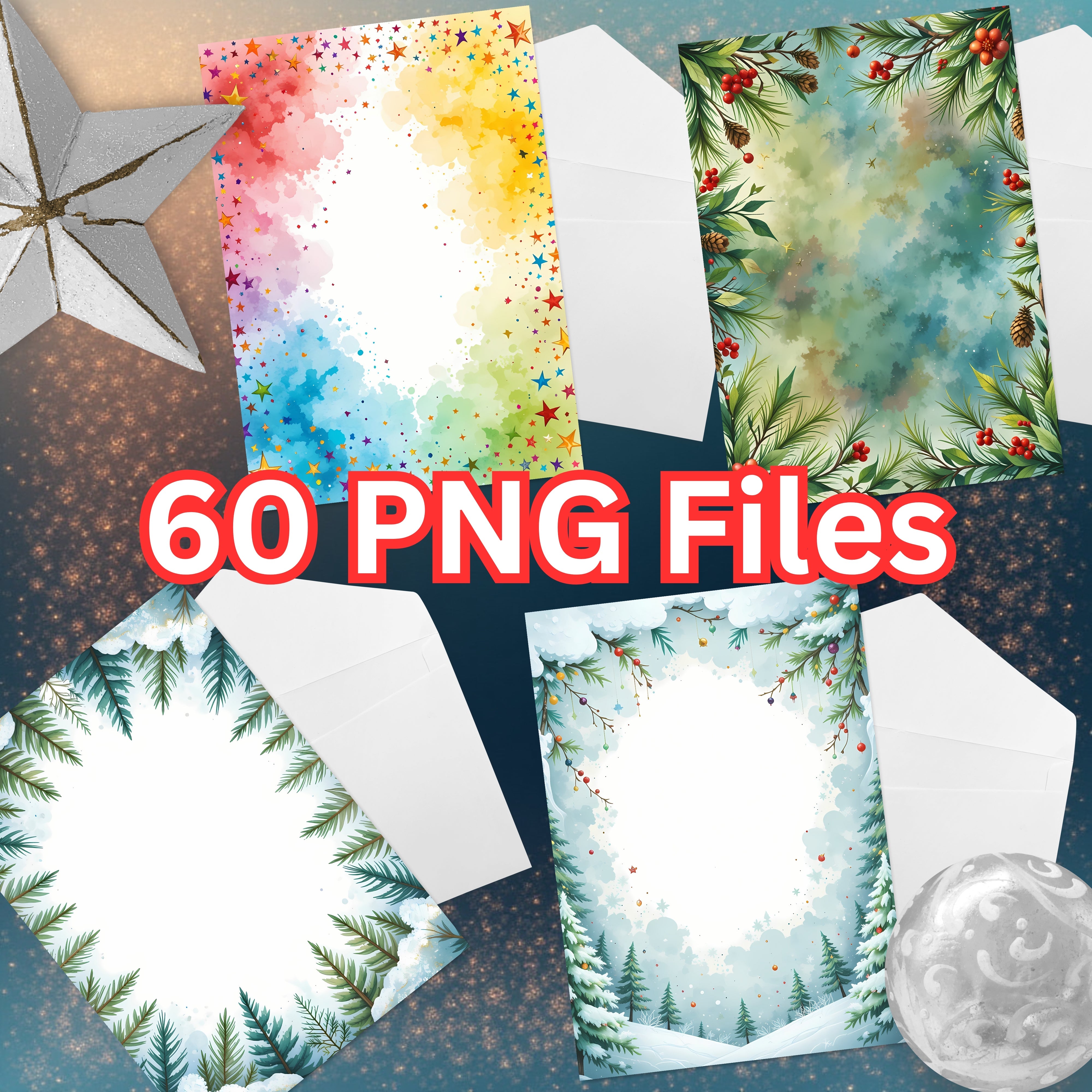 Christmas Card Frames Junk Journals Bundle