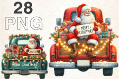 Christmas Gnome & Truck Clipart Bundle 3 - CraftNest - Digital Crafting and Art
