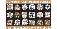 Coffee Design SVG Bundle 6 - CraftNest - Digital Crafting and Art
