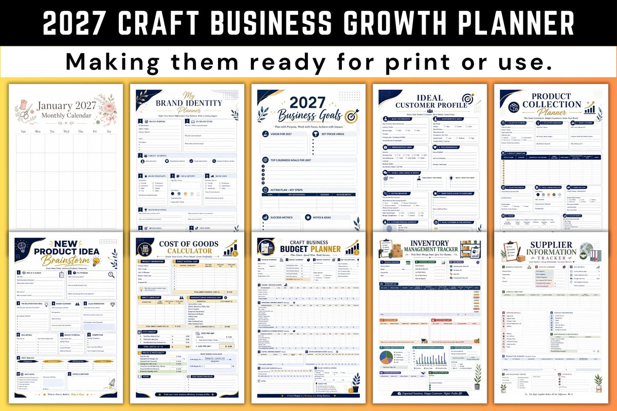 Craft Business Growth Planner 2027