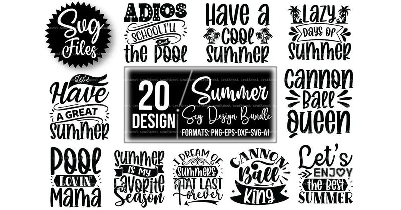 Summer Design SVG Bundle - CraftNest - Digital Crafting and Art