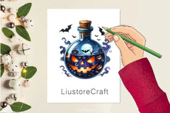 Halloween Potion Bottle Clipart Bundle - CraftNest - Digital Crafting and Art