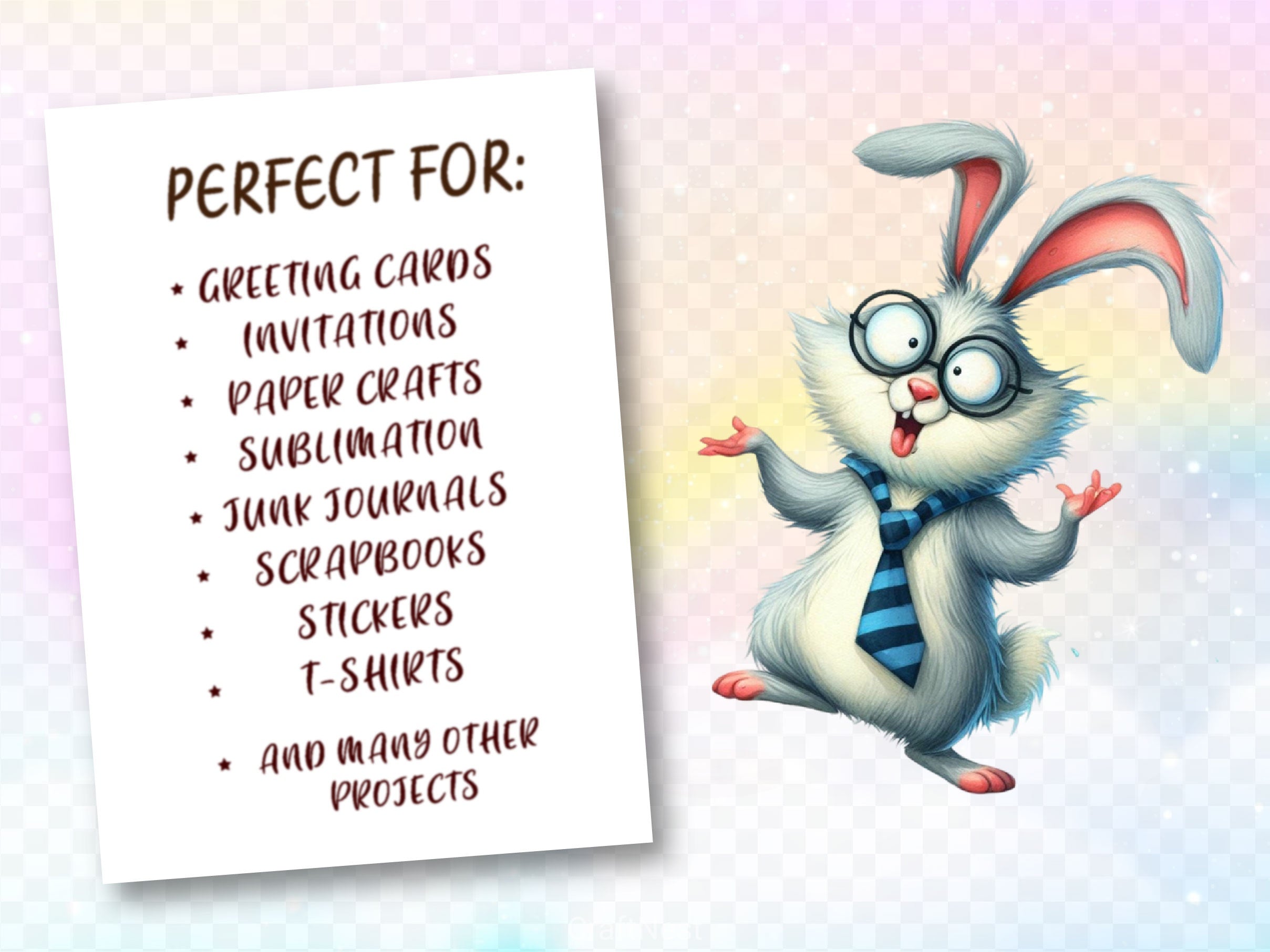 Cute Bunny Bunny Rabbit Clipart Bundle