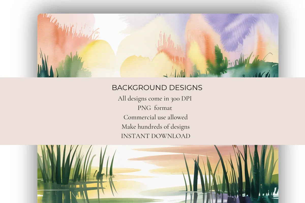 Lakeside Mornings Background Papers - CraftNest - Digital Crafting and Art