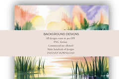 Lakeside Mornings Background Papers - CraftNest - Digital Crafting and Art