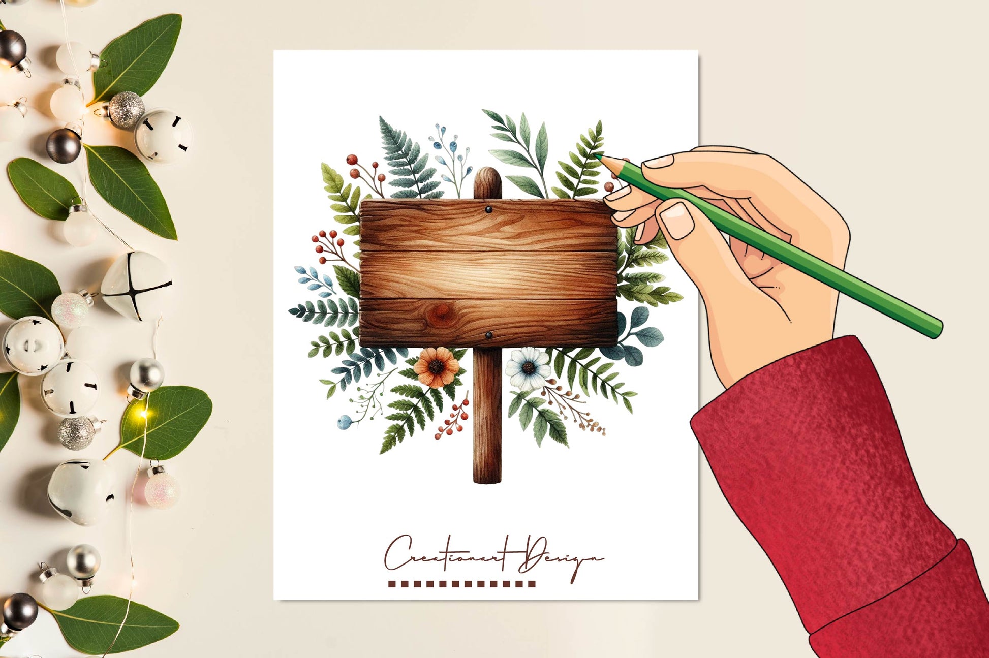 Floral Wood Signs Clipart Bundle - CraftNest - Digital Crafting and Art