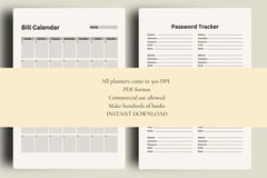 Bill Tracker Bundle KDP Planner - CraftNest - Digital Crafting and Art
