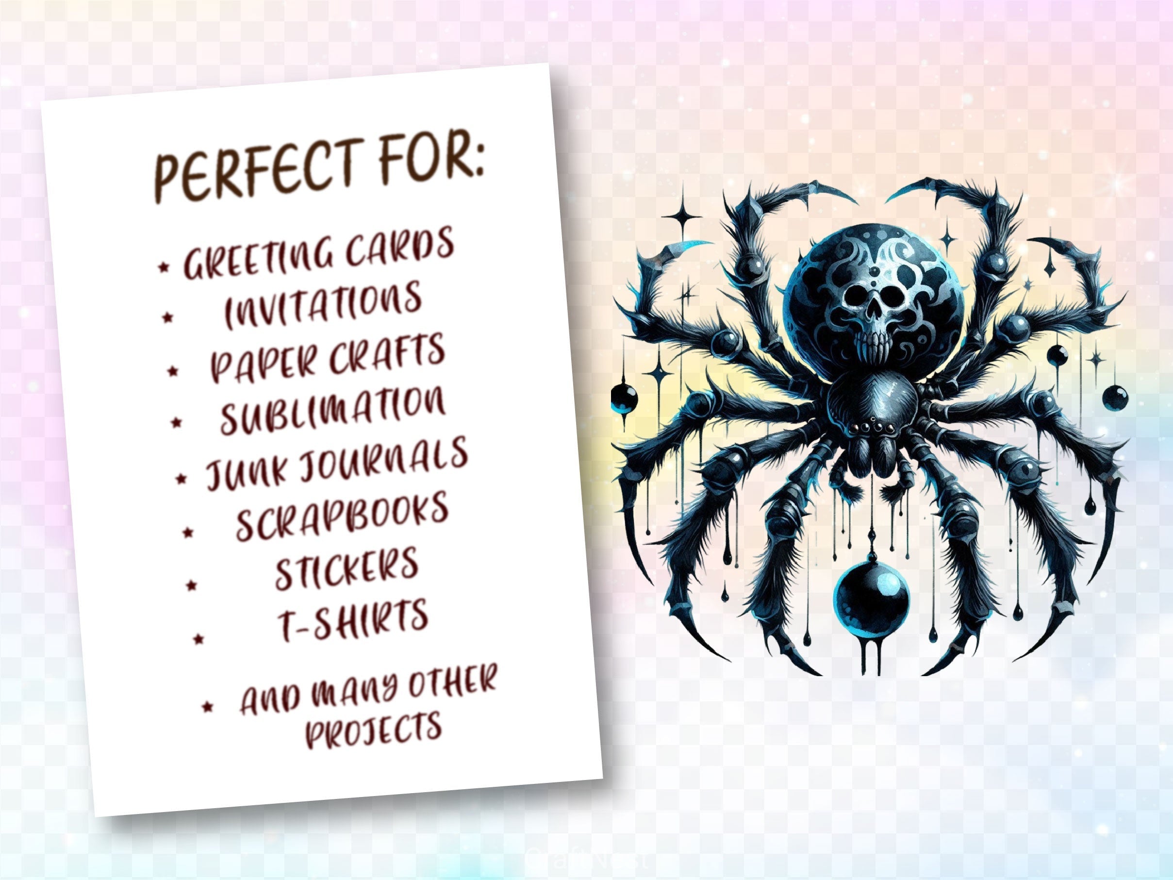 Halloween Spider Clipart Bundle 3
