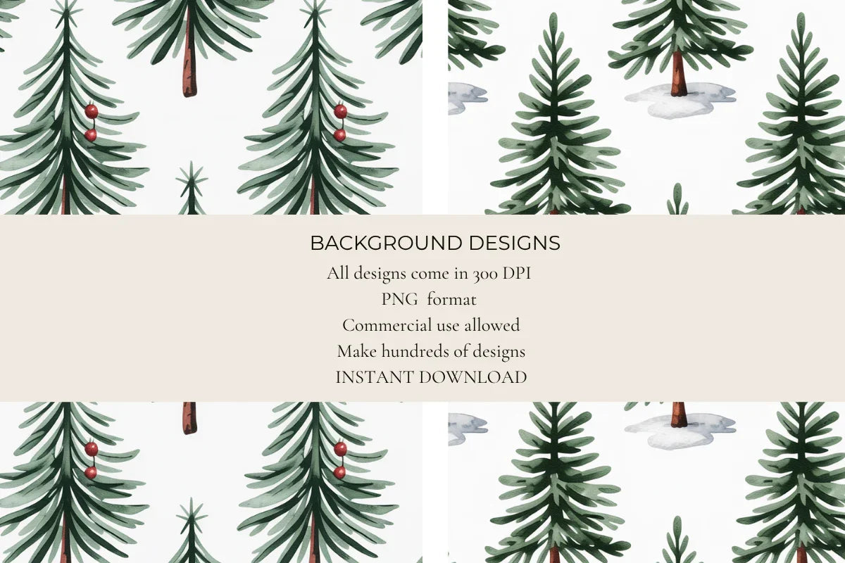 Pine Trees Seamless Papers - CraftNest - Digital Crafting and Art