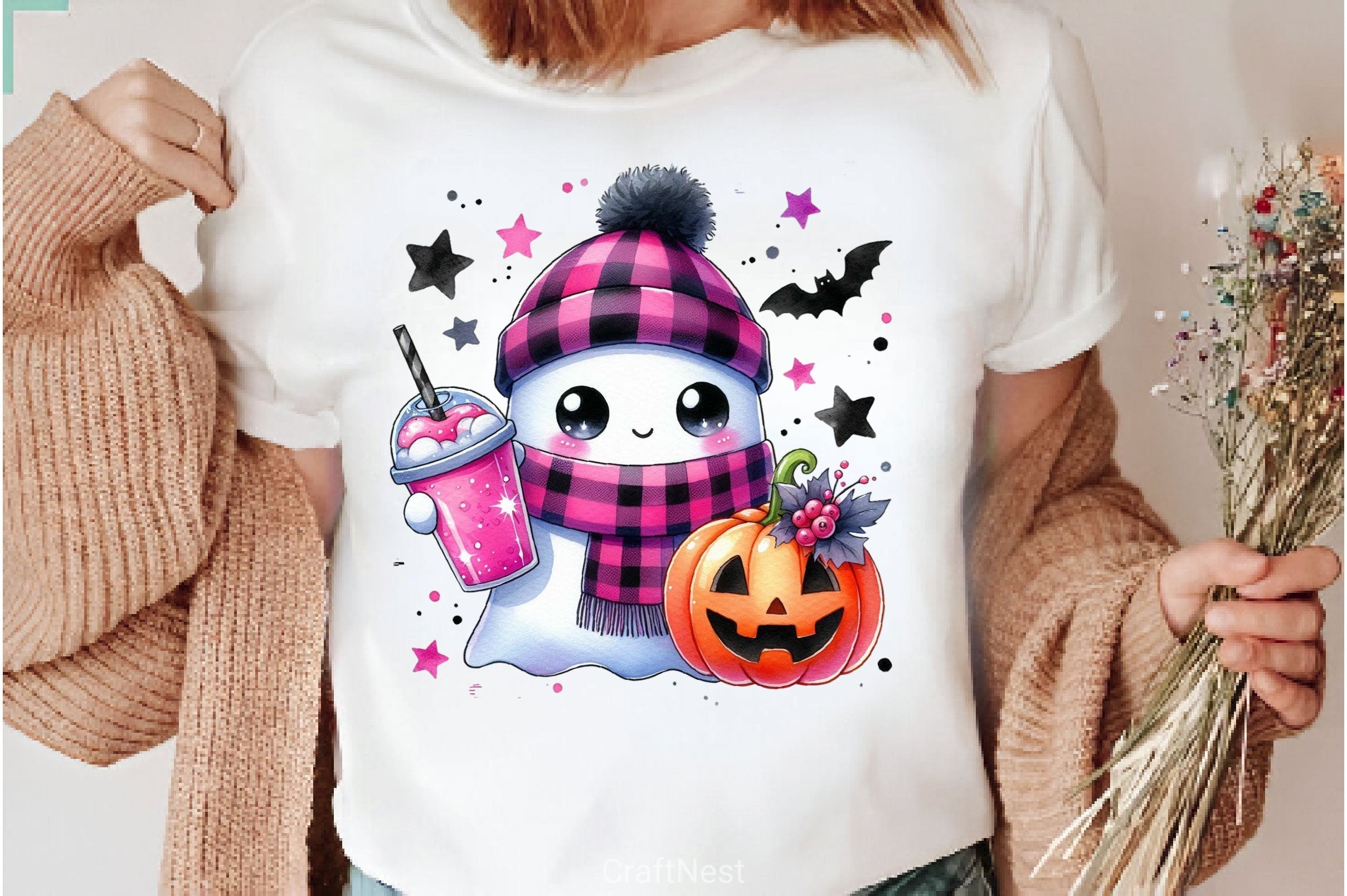 Cute Ghost Cute Halloween Clipart Bundle 5