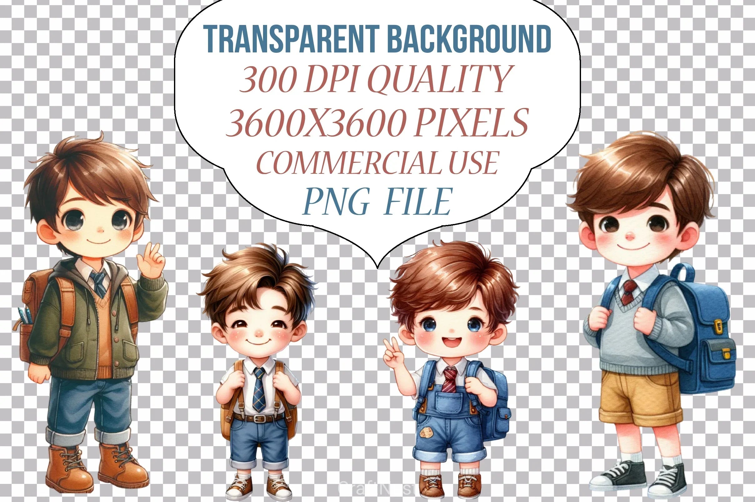 Happy Kids Clipart Bundle - CraftNest - Digital Crafting and Art