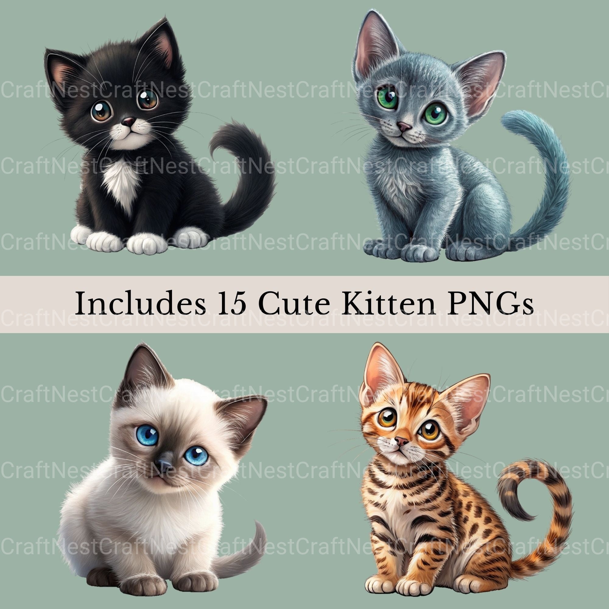 Kittens Clipart Bundle 4