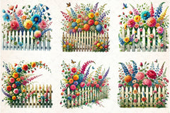 Spring Garden Fence Clipart Bundle - CraftNest - Digital Crafting and Art