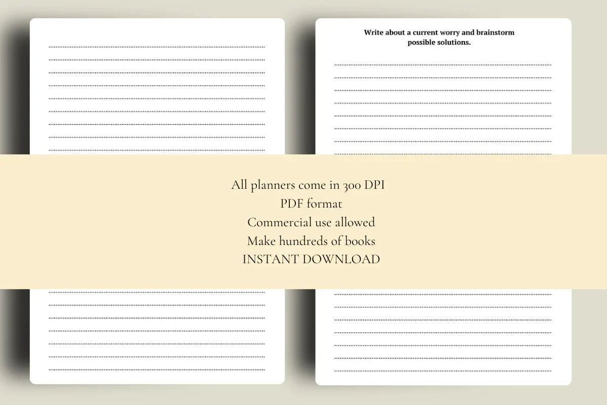 Anti Anxiety Mindfulness Prompt Journal KDP Planner - CraftNest - Digital Crafting and Art