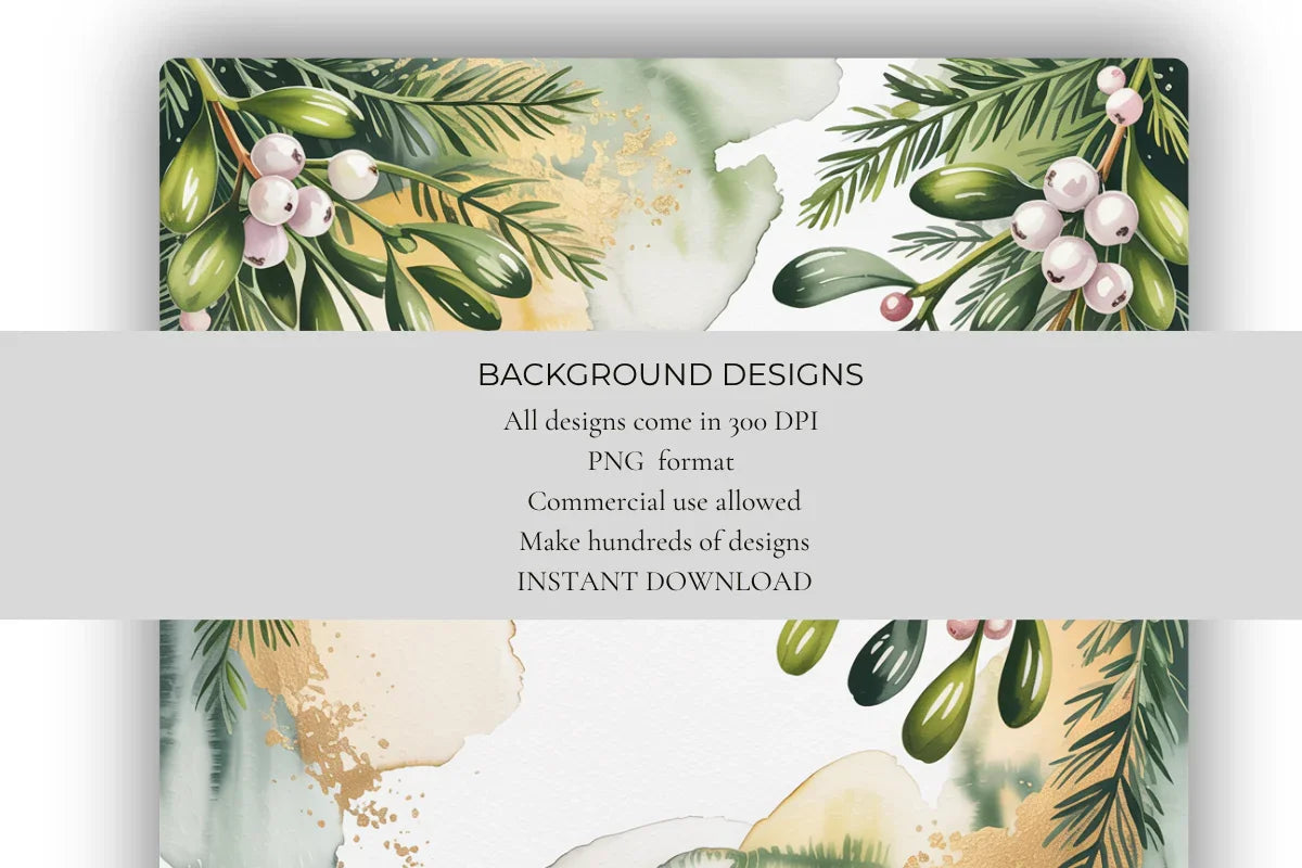Merry Mistletoe Background Papers - CraftNest - Digital Crafting and Art