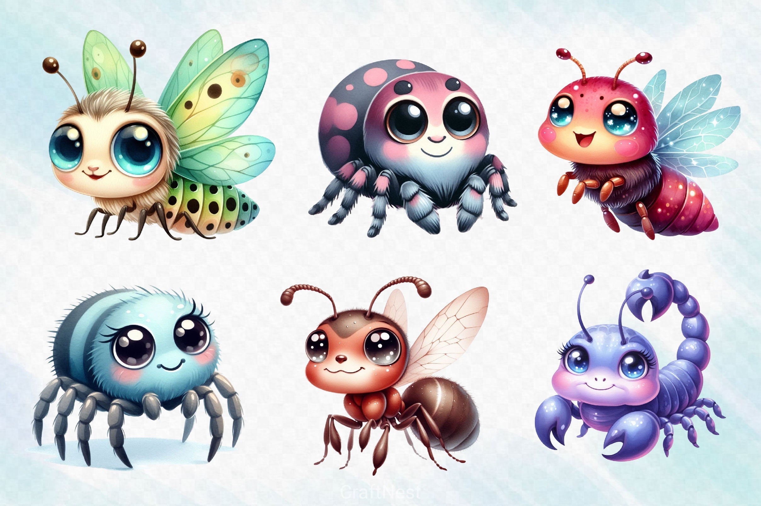 Cute Insect Clipart Bundle