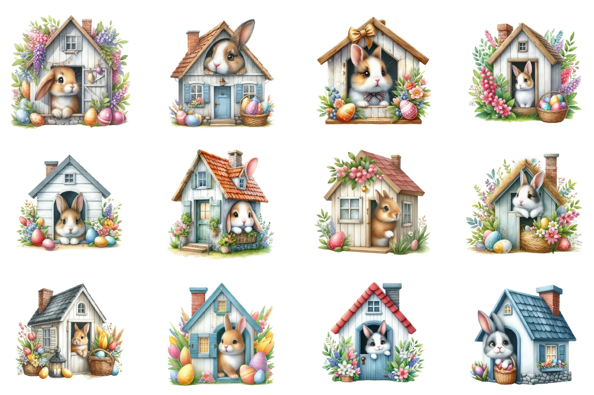 Easter Bunny Peeking Clipart Bundle 21 - CraftNest - Digital Crafting and Art