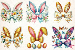 Easter Bunny Ear Bow Clipart Bundle - CraftNest - Digital Crafting and Art