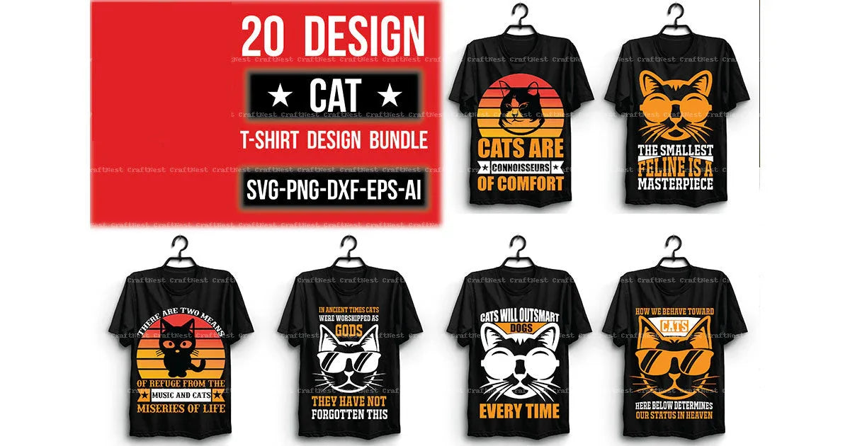Cat T-Shirt SVG Bundle