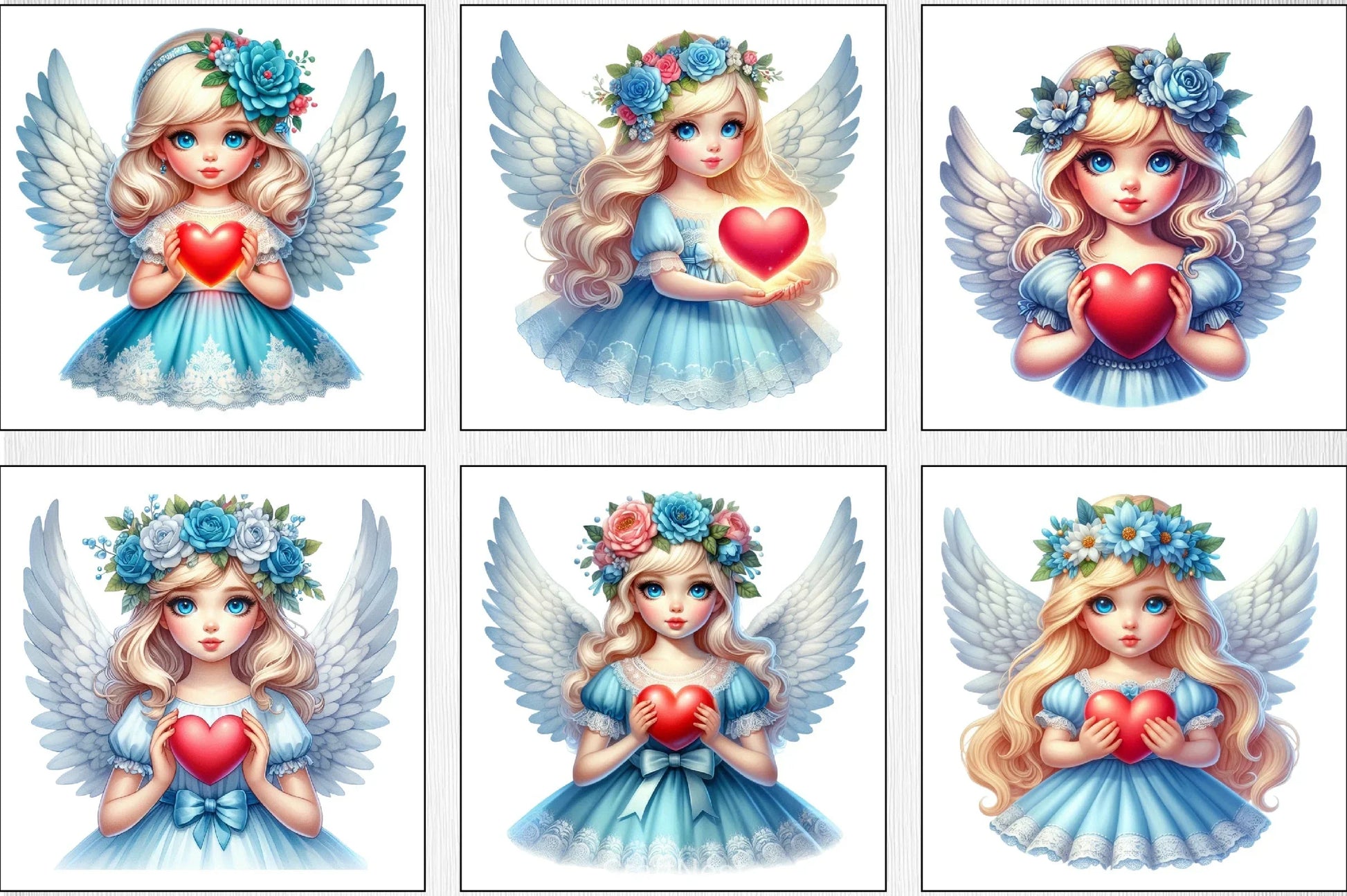 Valentine Fairy Girl Clipart Bundle 6 - CraftNest - Digital Crafting and Art
