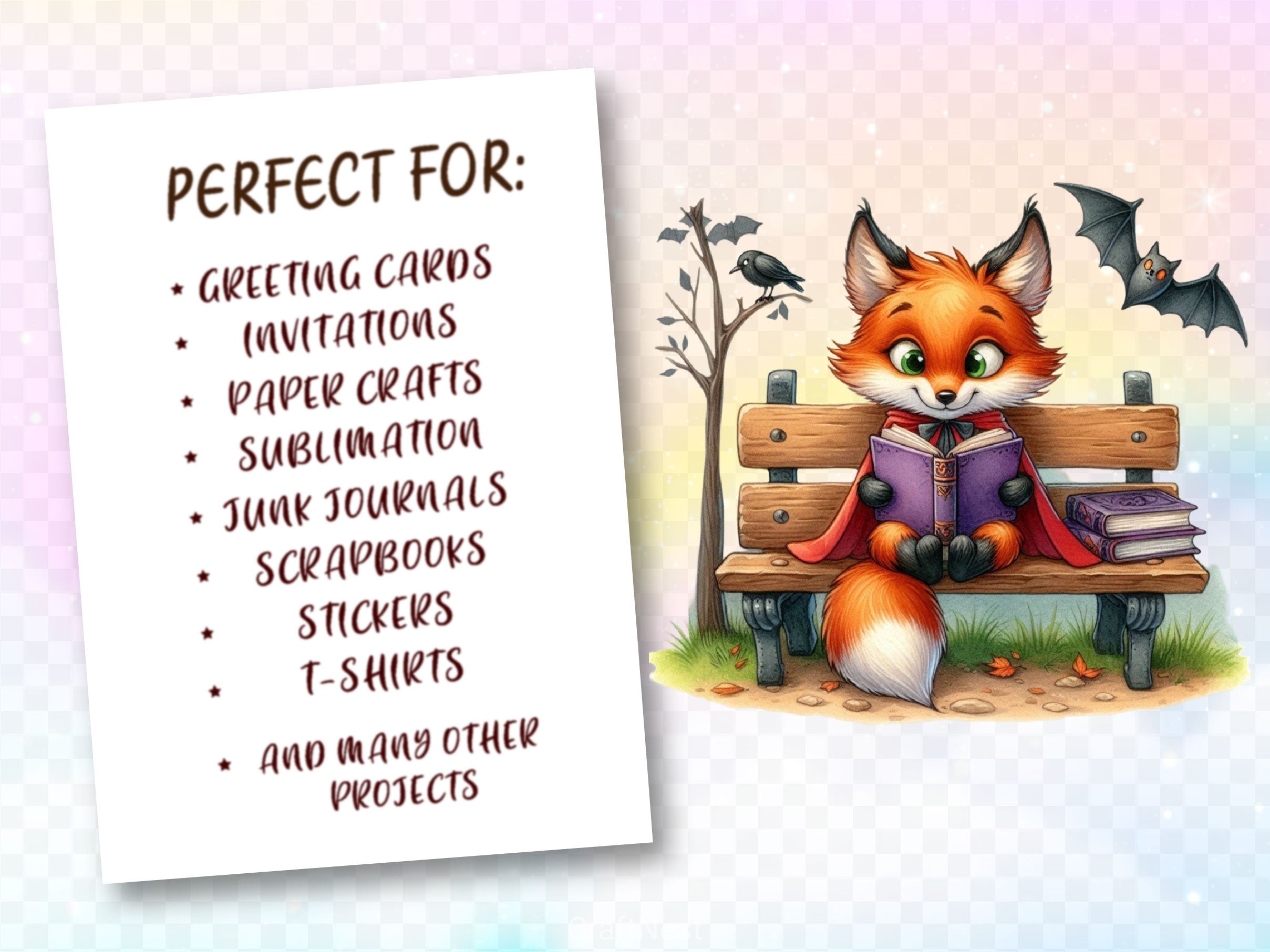 Halloween Fox Halloween Clipart Bundle
