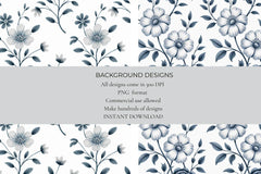 Victorian Blooms Seamless Papers - CraftNest - Digital Crafting and Art