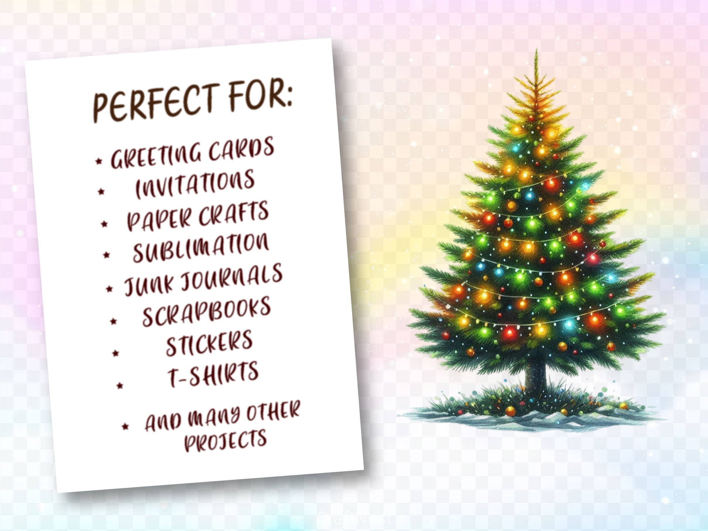 Christmas Tree Clipart Bundle 17