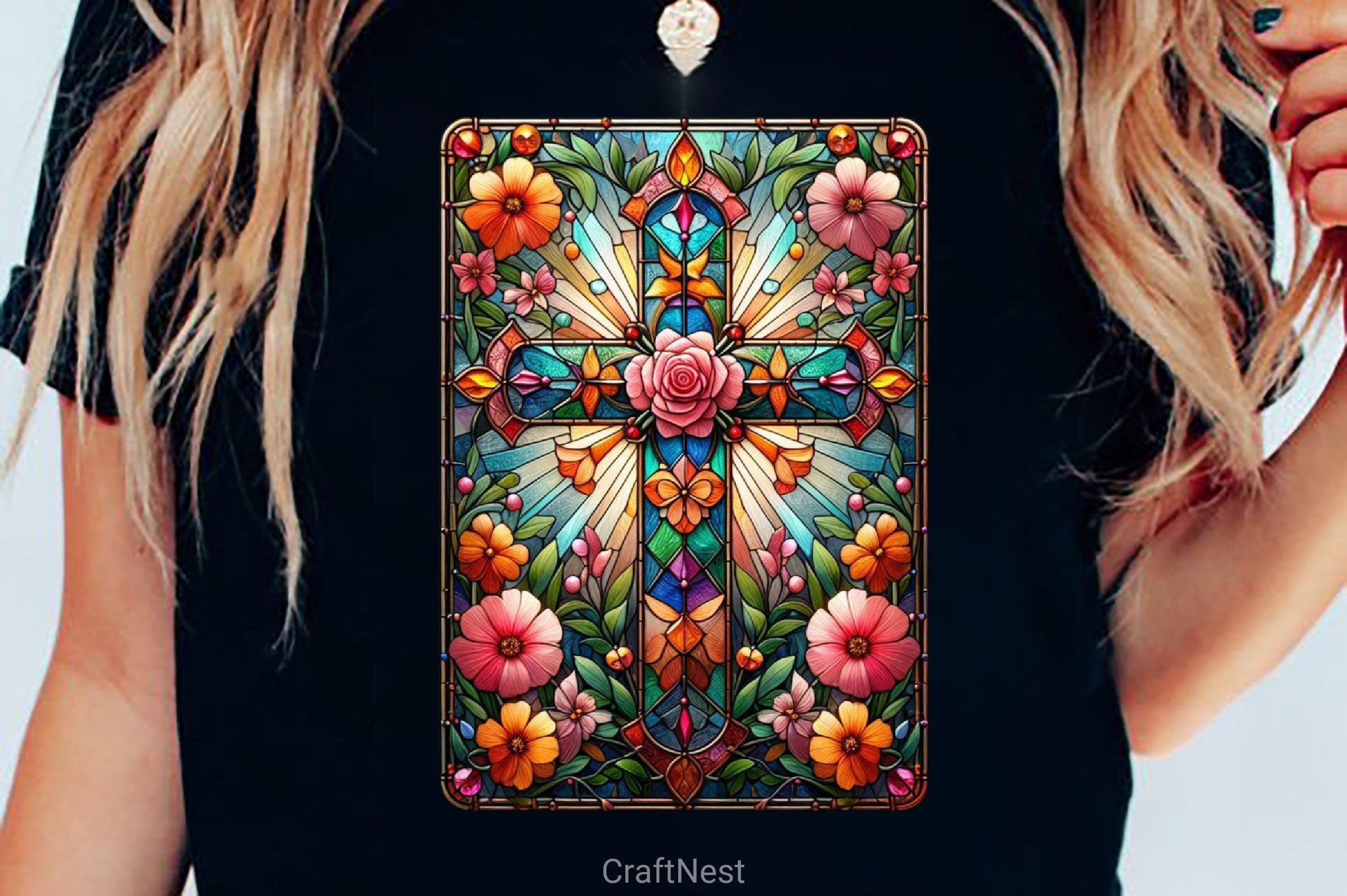 Stained Glass Cross Tarot Card Clipart Bundle 18
