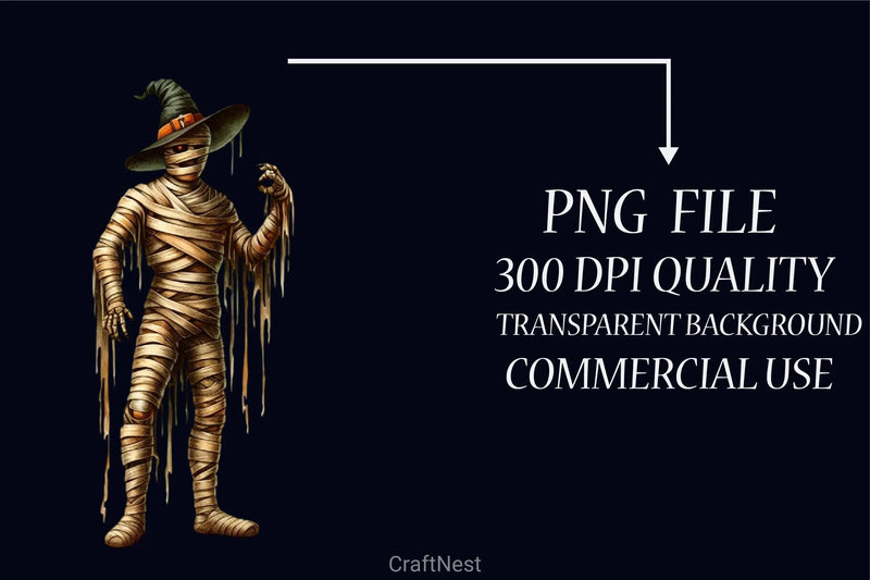 Halloween Mummy Clipart Bundle - CraftNest - Digital Crafting and Art