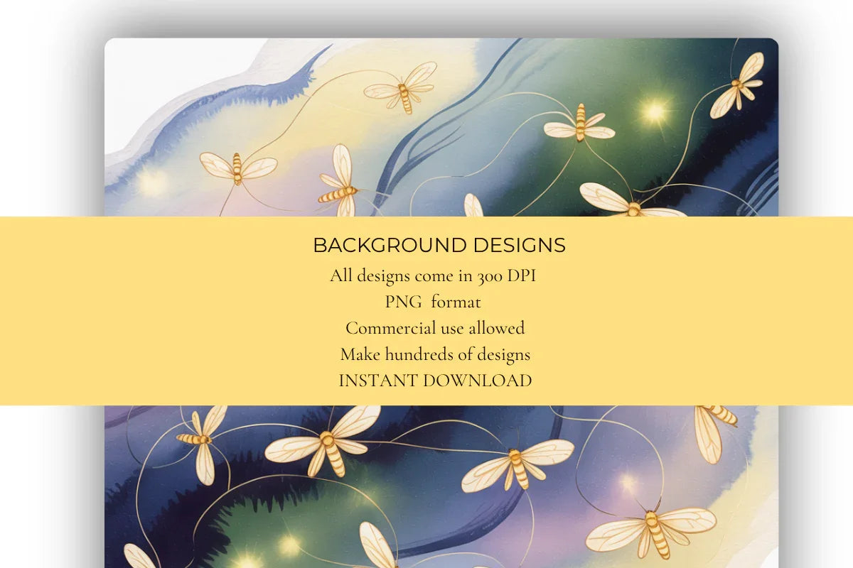 Fireflies & Night Glow Background Papers - CraftNest - Digital Crafting and Art