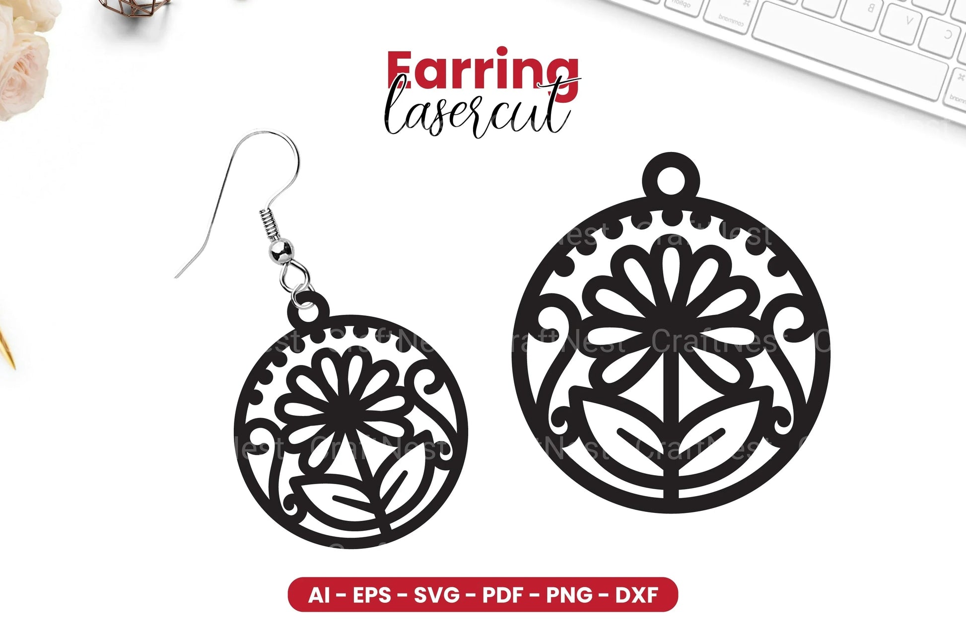 Earring Lasercut SVG Bundle - CraftNest - Digital Crafting and Art