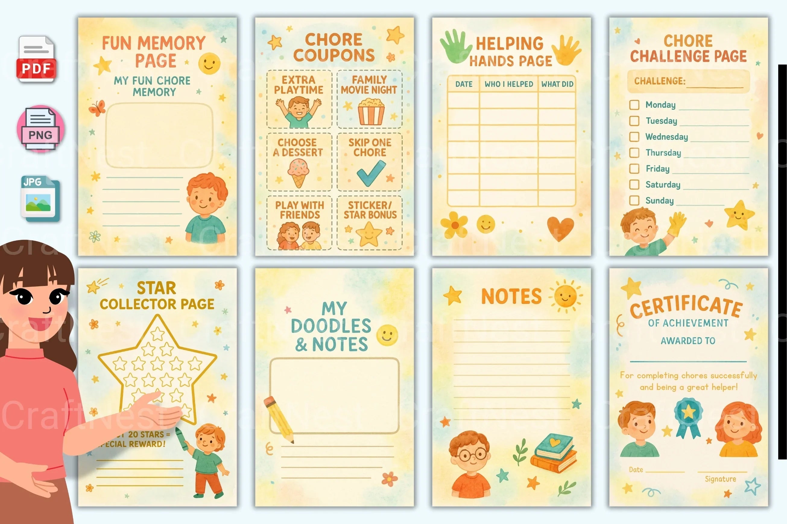 My Big Chore Chart Book: Organize and Motivate Kids - CraftNest - Digital Crafting and Art
