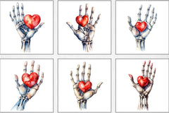 Valentine Skeleton Hand Clipart Bundle - CraftNest - Digital Crafting and Art