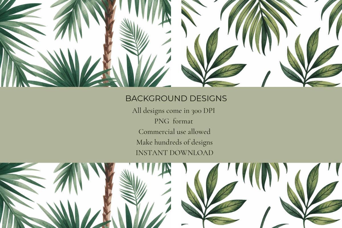 Tropical Leaves Seamless Papers