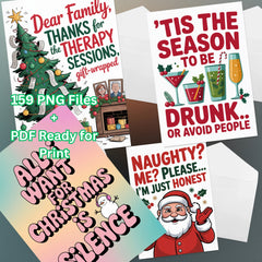 Rude Christmas Cards Clipart Bundle - CraftNest - Digital Crafting and Art