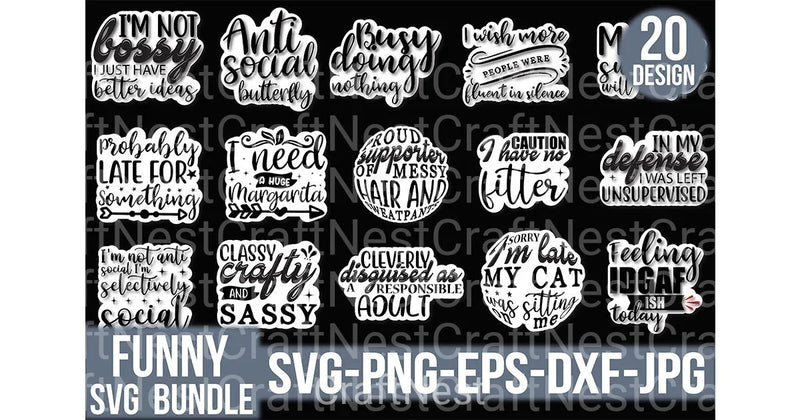 Funny Bundle - CraftNest - Digital Crafting and Art