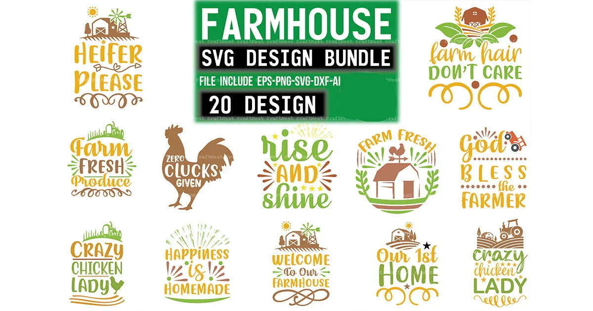Farmhouse Design SVG Bundle