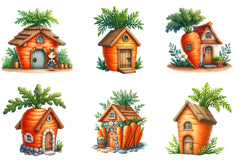 Easter Carrot House Clipart Bundle 2 - CraftNest - Digital Crafting and Art