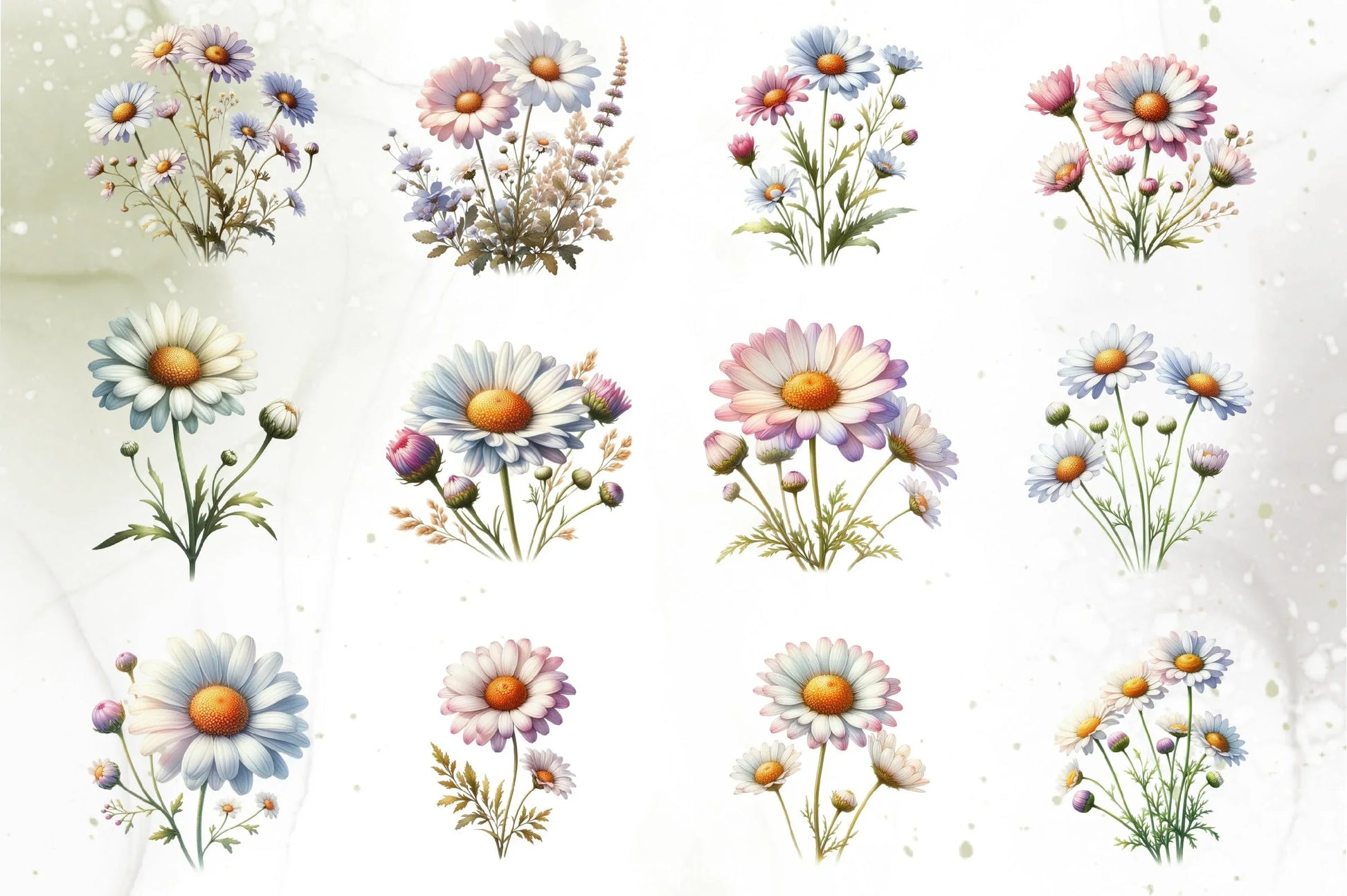 Daisy Flower Clipart Bundle 5 - CraftNest - Digital Crafting and Art
