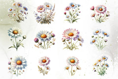 Daisy Flower Clipart Bundle 5 - CraftNest - Digital Crafting and Art