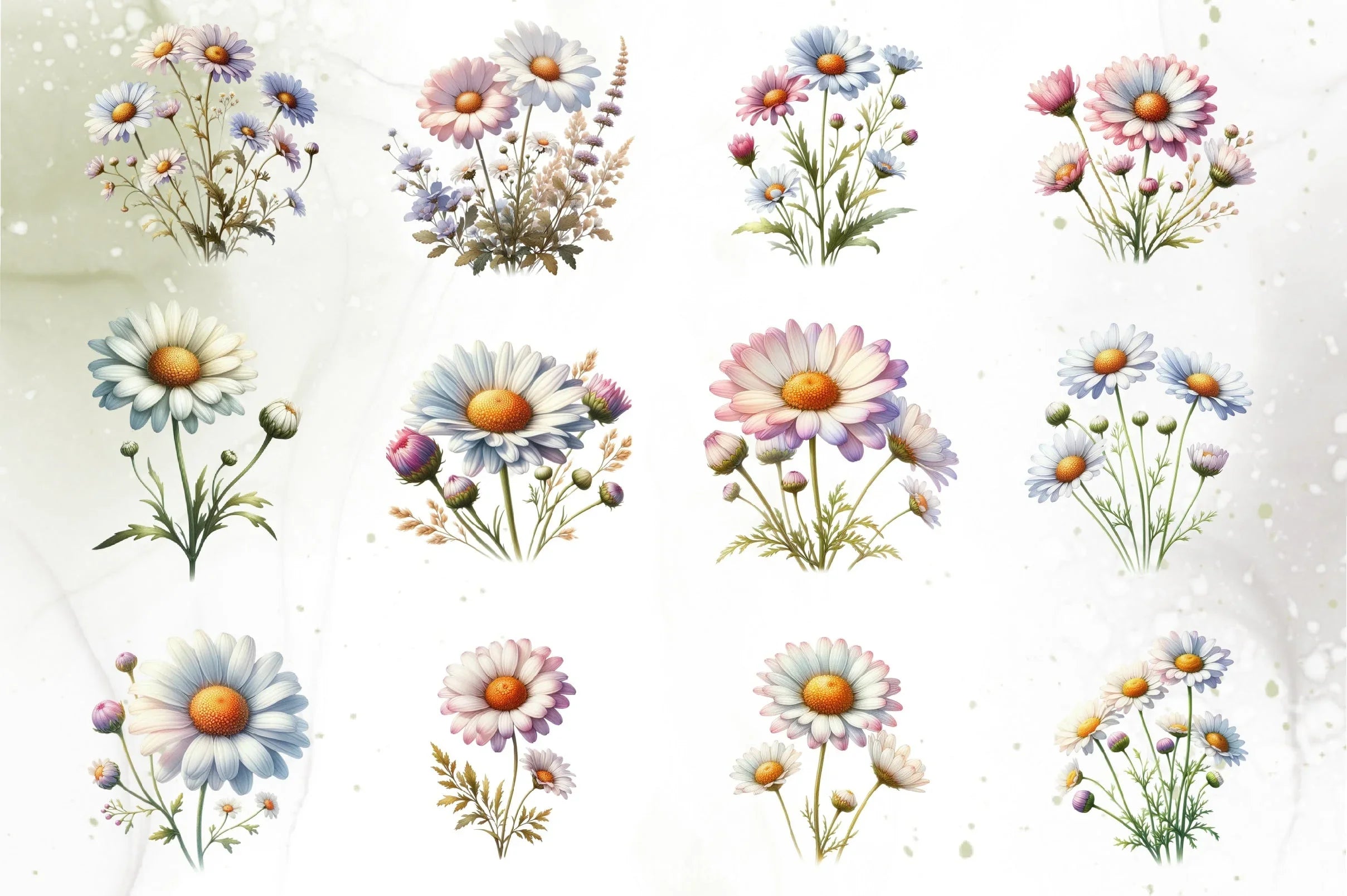 Daisy Flower Clipart Bundle 5 - CraftNest - Digital Crafting and Art