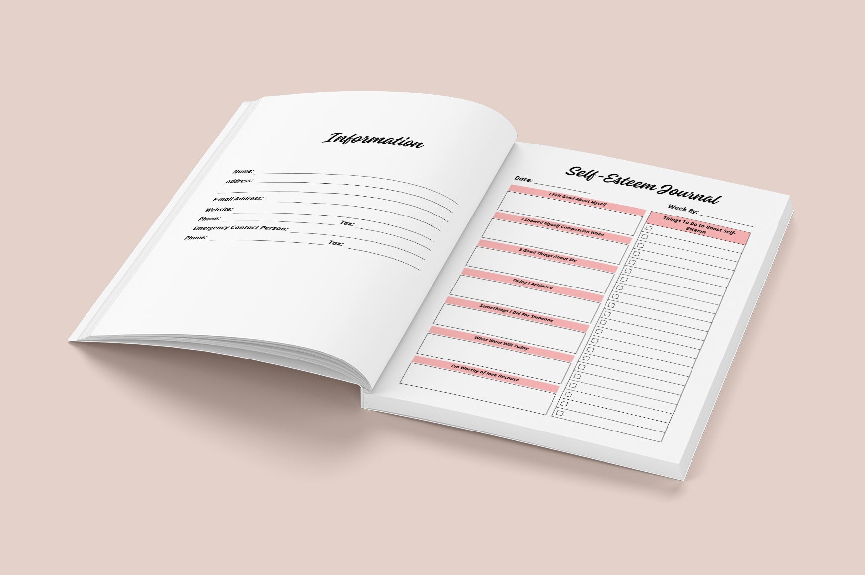 Self Love Positive Mindset Journal