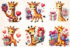 Funny Valentine Giraffe Clipart Bundle - CraftNest - Digital Crafting and Art