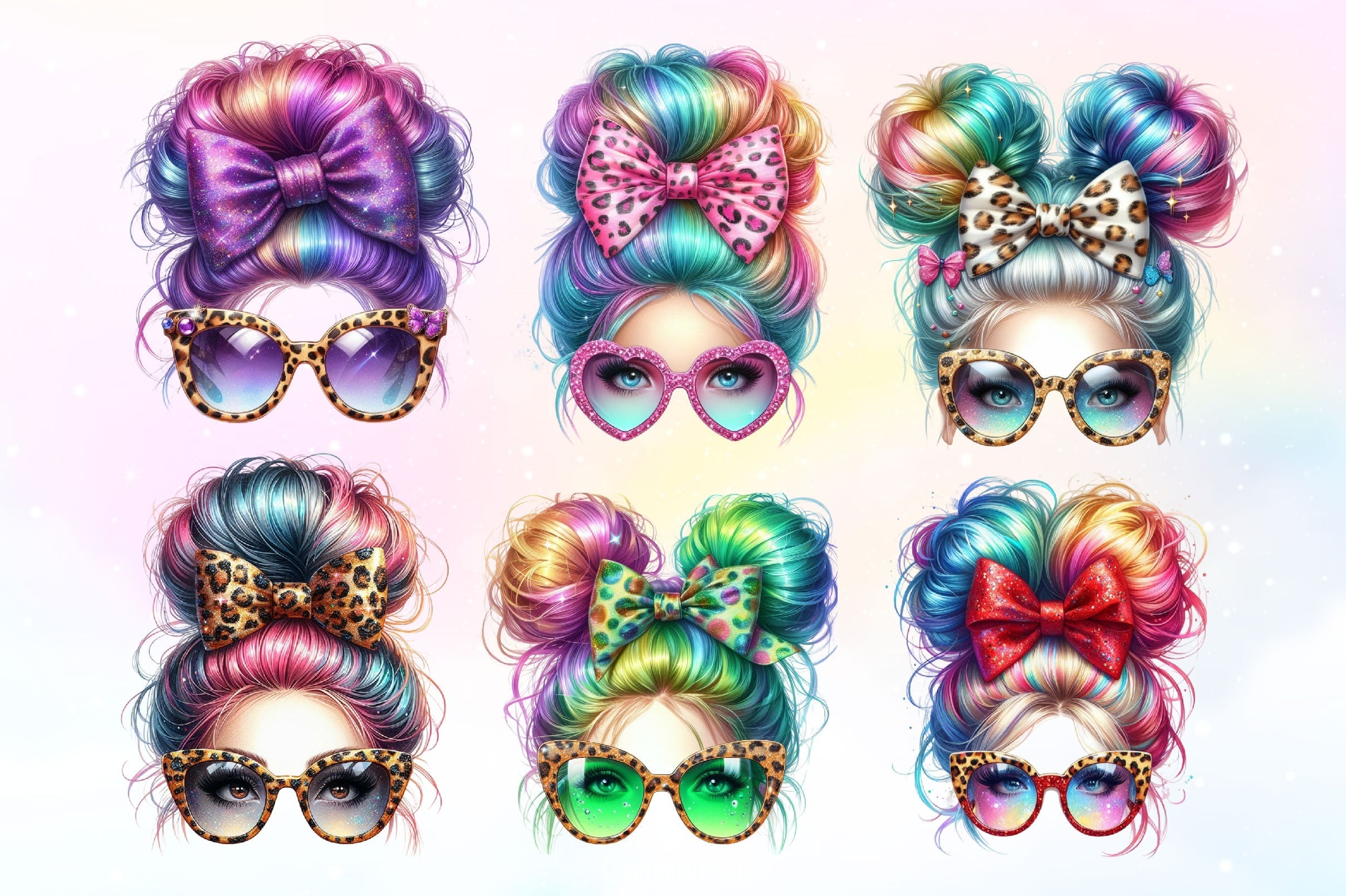 Messy Bun Mom Life Clipart Bundle 2
