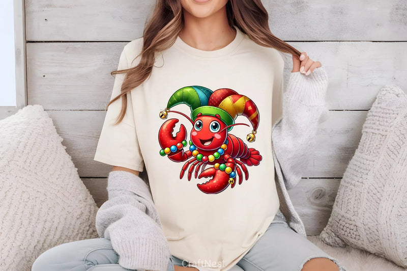 Lobster Mardi Gras Clipart Bundle 2 - CraftNest - Digital Crafting and Art