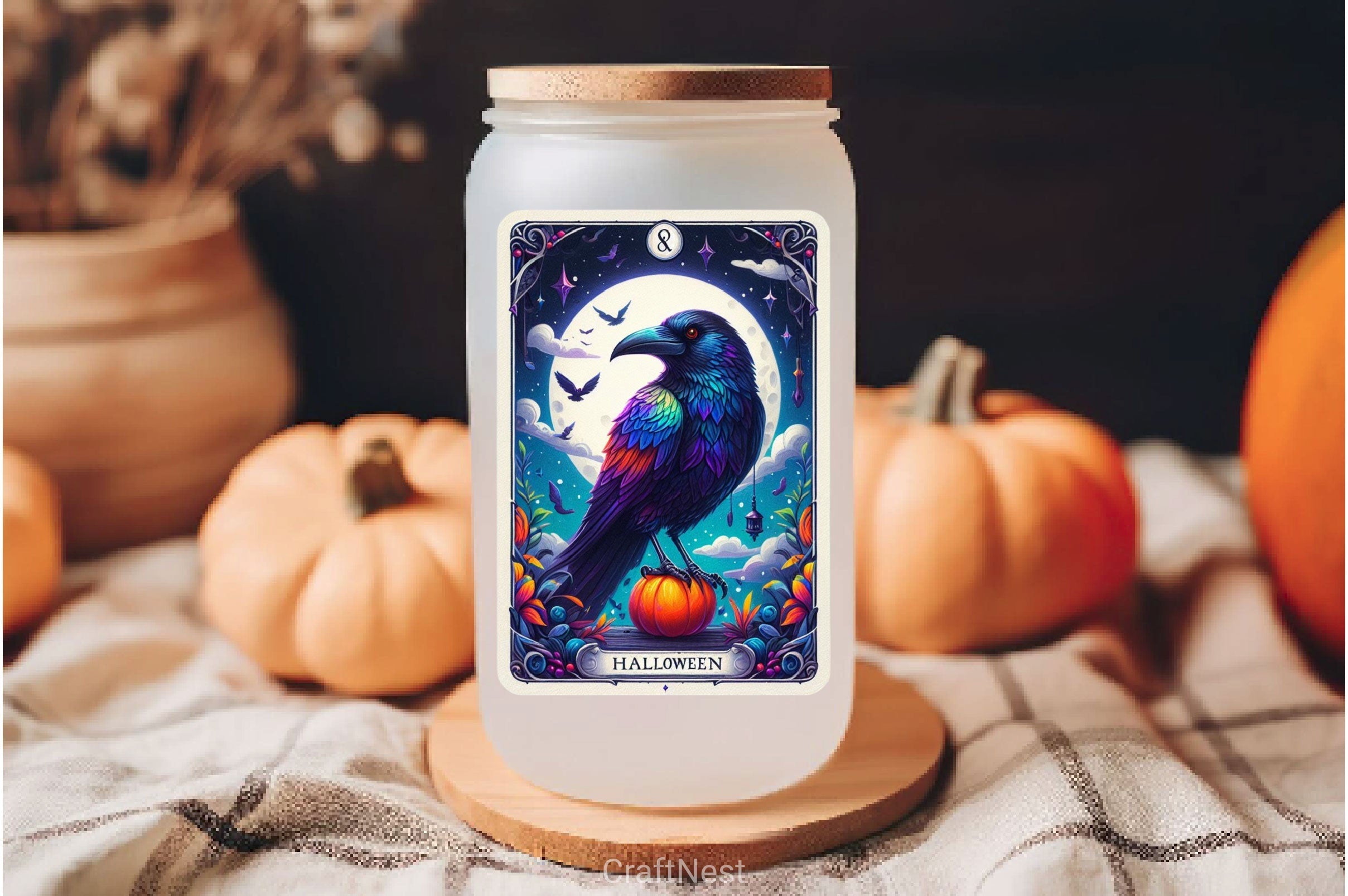 Raven Bird Tarot Card Clipart Bundle 6