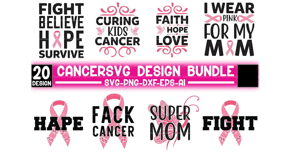 Cancer Awareness SVG Design Bundle