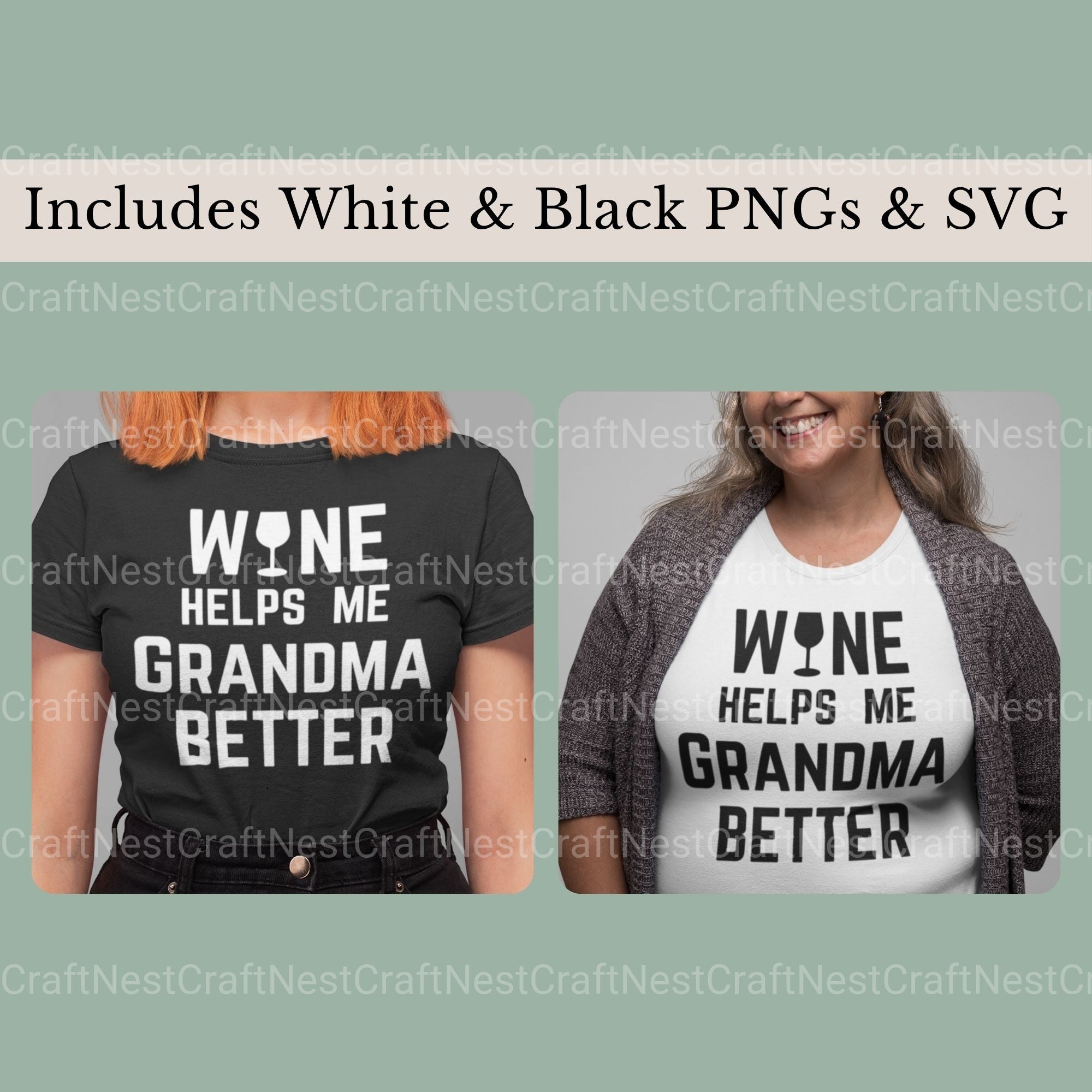 Wine Helps Me Grandma Better SVG Bundle
