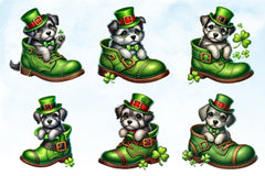 St. Patrick's Day Dog Shoes Clipart Bundle - CraftNest - Digital Crafting and Art