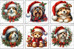 Vintage Christmas Dog Clipart Bundle - CraftNest - Digital Crafting and Art